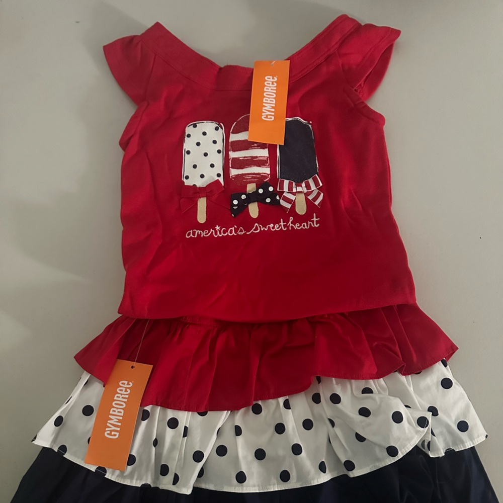 Gymboree summer tank top and skirt set